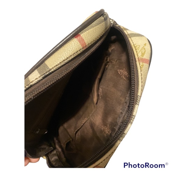 Vintage Burberry Burberrys nova check leather authentic missing strap crossbody - Picture 2 of 8